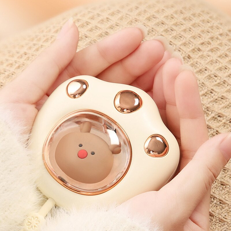 Μίνι χαριτωμένος θερμαντήρας χεριών σε σχήμα νύχι γάτας Επαναφορτιζόμενος ηλεκτρικός θερμαντήρας χεριών USB για χειμερινά υπαίθρια ταξίδια πεζοπορίας Χρήση Power Bank