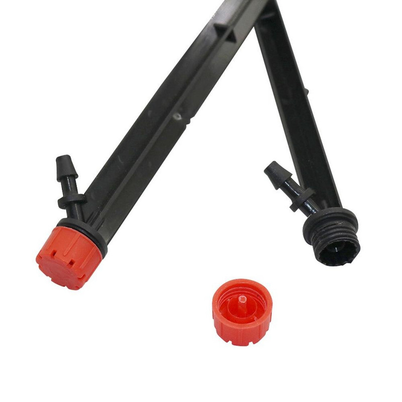 10 τμχ 18cm Bubbler Drip Irrigation Adjustable Emitters Stake Water Dripper Ψεκαστήρας κήπου 4/7 mm Εξαρτήματα σωλήνα