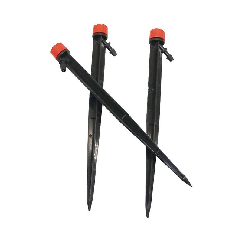 10 τμχ 18cm Bubbler Drip Irrigation Adjustable Emitters Stake Water Dripper Ψεκαστήρας κήπου 4/7 mm Εξαρτήματα σωλήνα