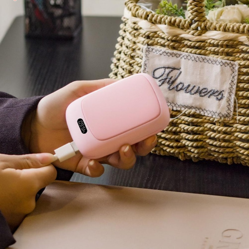 Xiaomi Winter Portable Mini USB Hand Warmer Rechargeable Pocket Mobile Power Θερμοκρασία χεριών 4000mAh Γρήγορη θέρμανση διπλής όψης