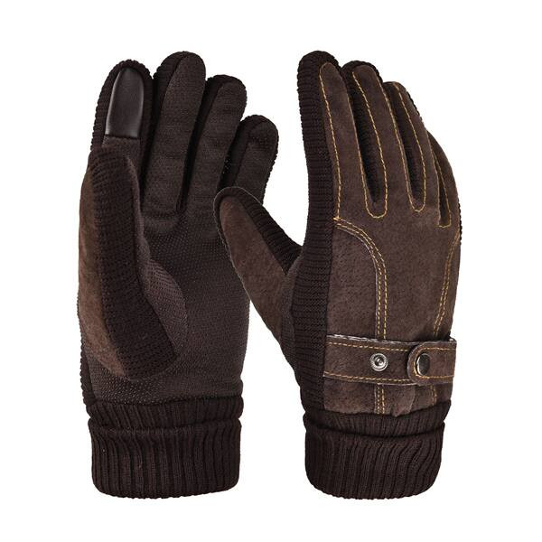 Χειμερινά ανδρικά γάντια με μεταλλικά στοιχεία