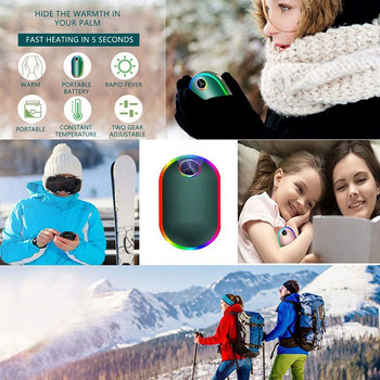 2023 Електрически нагревател за ръце 10000mah USB зареждане Power Bank Джобен нагревател за ръце Цифров дисплей Джобен нагревател за зимата