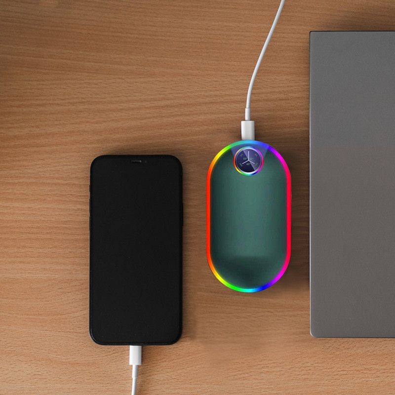 2023 Ηλεκτρικός θερμαντήρας χεριών 10000mah USB Charge Power Bank Θέρμανση χειρός Ψηφιακή οθόνη Χειμερινός θερμαντήρας τσέπης