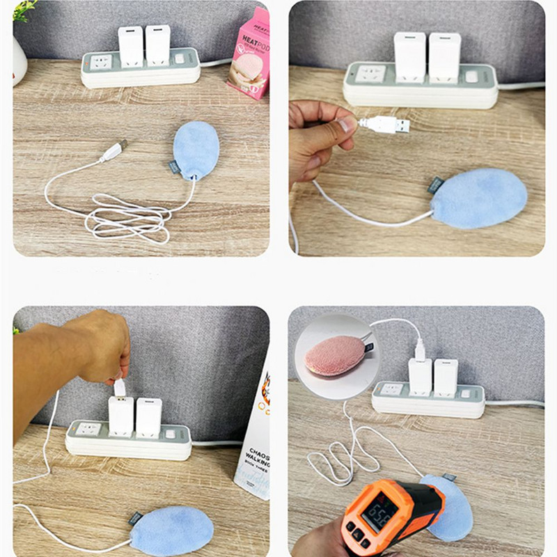 Μαλακό φορητό μίνι βελούδινο κάλυμμα τσεπών Θερμαντήρες χεριών Θέρμανσης Σόμπα USB Θερμαντήρας χεριών