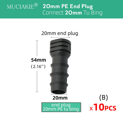 MUCIAKIE 16 mm 20 mm 25 mm gala kontaktdakša elkoņa T-veida izslēgšanas savienotājs Pievienojiet 16 20 25 mm PE Tu Bing dārza ūdens savienotāja piederumi
