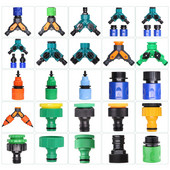 Dārza smidzinātāja savienotājs Y krāna sadalītāja divvirzienu vārsta adapteris 1/2"3/4" vīriešu vītnes vītne, universāls nipeļa locītavas apūdeņošanas rīks