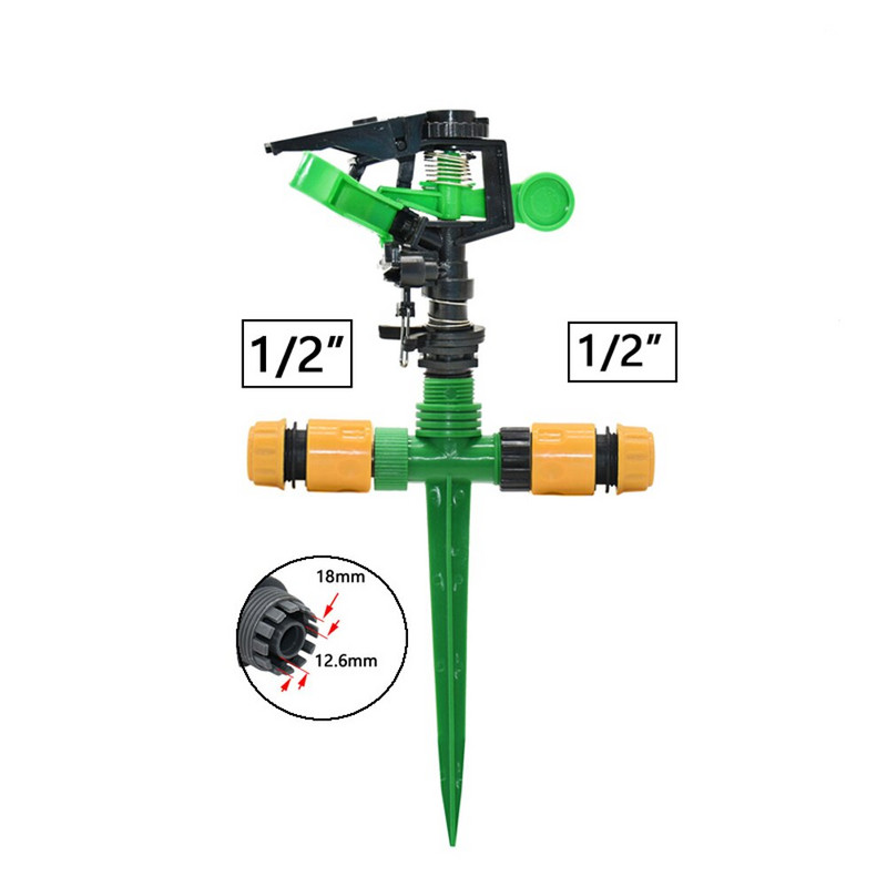 Ψεκαστήρας ποτίσματος 360 μοιρών Περιστρεφόμενος πίδακας ψεκαστήρες Farm Rocker ακροφύσια Plastic Spike Gardening Agriculture Irrigation Sprinkl