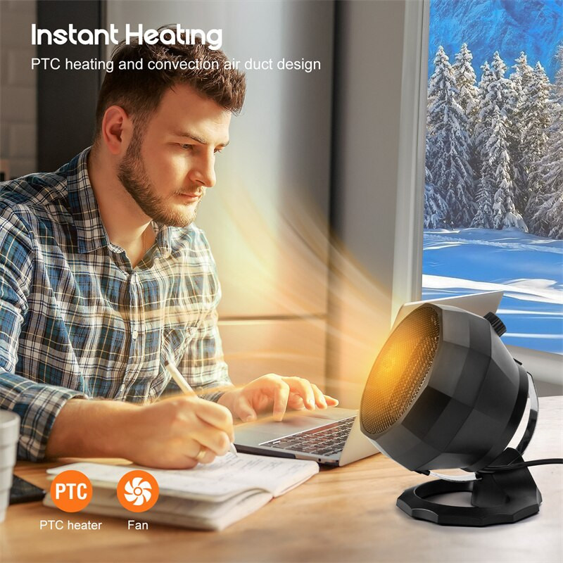 Φορητός ηλεκτρικός θερμοσίφωνας 1800w Γρήγορη θέρμανση Επιτραπέζιος ανεμιστήρας PTC αθόρυβος χειμερινός θερμοσίφωνας Θερμοσίφωνας για μπάνιο γραφείου σπιτιού