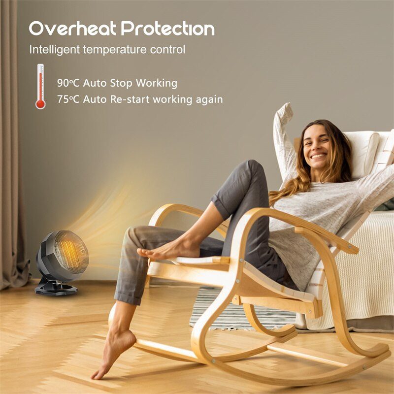 Φορητός ηλεκτρικός θερμοσίφωνας 1800w Γρήγορη θέρμανση Επιτραπέζιος ανεμιστήρας PTC αθόρυβος χειμερινός θερμοσίφωνας Θερμοσίφωνας για μπάνιο γραφείου σπιτιού