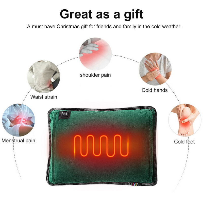 Θερμαντήρας χεριών USB Συσκευασία θερμότητας Επαναφορτιζόμενη ηλεκτρική τσάντα ζεστού νερού Ασφάλεια Αφαιρούμενη επαναχρησιμοποιήσιμη φιάλη ζεστού νερού Χειμερινός θερμαντήρας