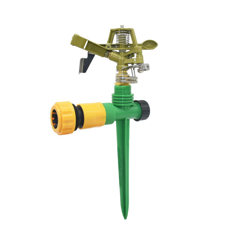 Μεταλλικός ψεκαστήρας κήπου με θήκη ακροφυσίου 1/2 3/4 γρασίδι 360 μοιρών ρυθμιζόμενο περιστρεφόμενο ακροφύσιο νερού παλμικό ψεκαστήρα