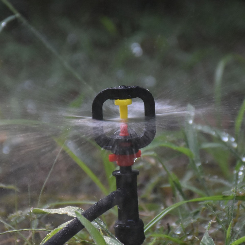 Περιστρεφόμενα ακροφύσια καταιωνιστήρων κήπου Με υποστήριξη ακροφυσίου ψεκαστήρες ποτίσματος κήπου για μικροάρδευση θερμοκηπίου κήπου γκαζόν 5τμχ