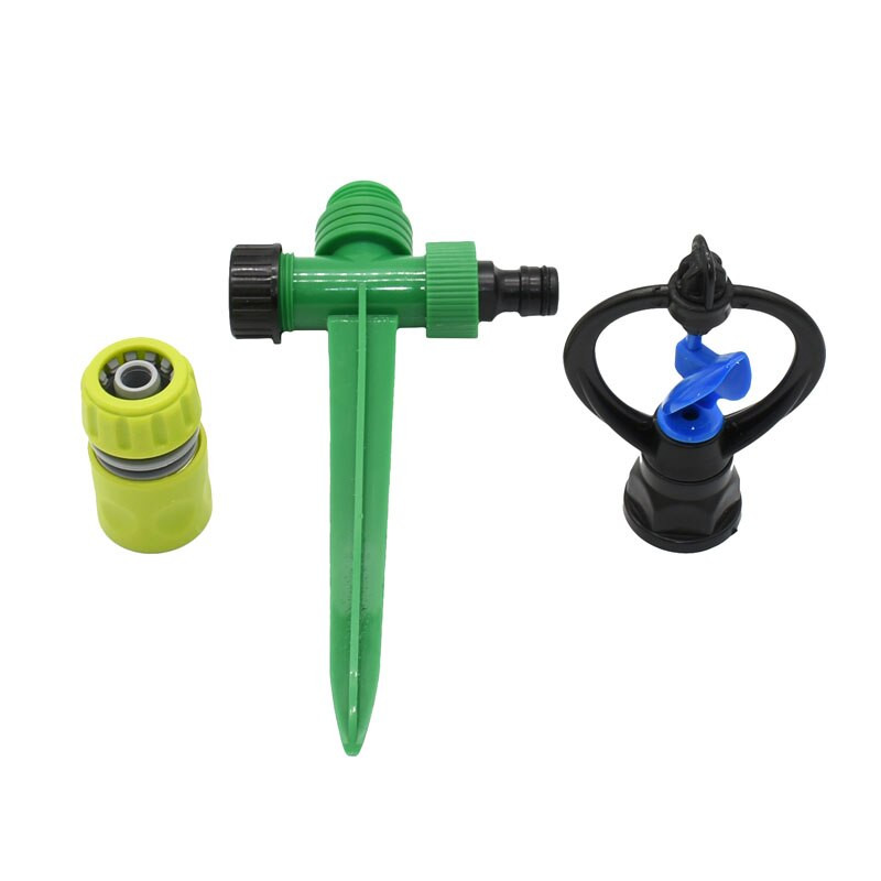 wxrwxy Περιστρεφόμενο ακροφύσιο ψεκαστήρα θηλυκό 3/4 συνδετήρας με σπείρωμα πλαστική ακίδα θηλυκό 1/2 ακροφύσια ποτίσματος ψεκαστήρας κήπου 1σετ