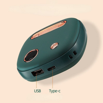 Χειμερινός νέος θερμαντήρας χεριών φόρτισης Treasure Mini δύο σε ένα έξυπνος έλεγχος θερμοκρασίας Φορητός φορητός ηλεκτρικός θερμοσίφωνας USB
