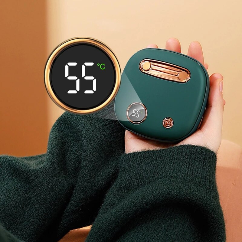 Χειμερινός νέος θερμαντήρας χεριών φόρτισης Treasure Mini δύο σε ένα έξυπνος έλεγχος θερμοκρασίας Φορητός φορητός ηλεκτρικός θερμοσίφωνας USB