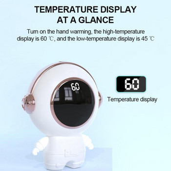 Astronaut Мини нагревател за ръце, преносим USB, бързо зареждане, нагревател за ръце, зимен, бързо загряващ нагревател за ръце с регулируема температура