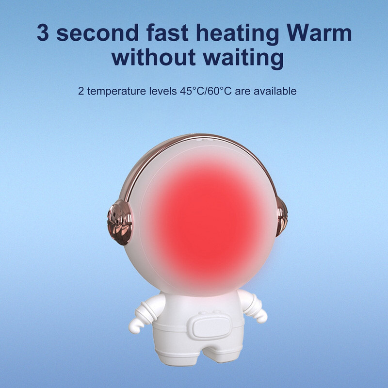 Astronaut Mini Hand Warmer Portable USB Fast Charging Hands Warmer Winter Fast Heating Ρυθμιζόμενη θερμοκρασία Θερμοκρασία χεριών