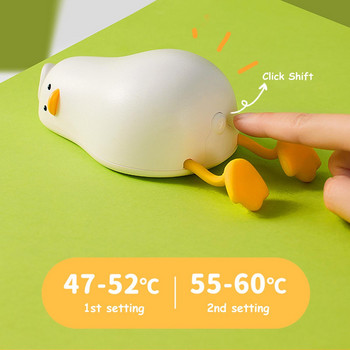 Ηλεκτρική θερμάστρα χεριών 2 σε 1 Cute Cartoon Duck USB Επαναφορτιζόμενη ηλεκτρική θέρμανση χεριών Γρήγορη θέρμανση Θήκη κινητού τηλεφώνου για το χειμώνα