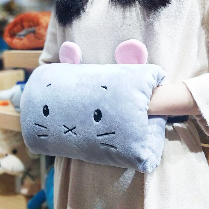 Δημιουργικό καρτούν χαριτωμένο ζώο βελούδινο ζεστό κάλυμμα χεριών χειμωνιάτικο μαξιλάρι βελούδινο παιχνίδι κούκλα κορίτσι χέρι-χέρι θερμότερο δώρα τιμή χονδρικής