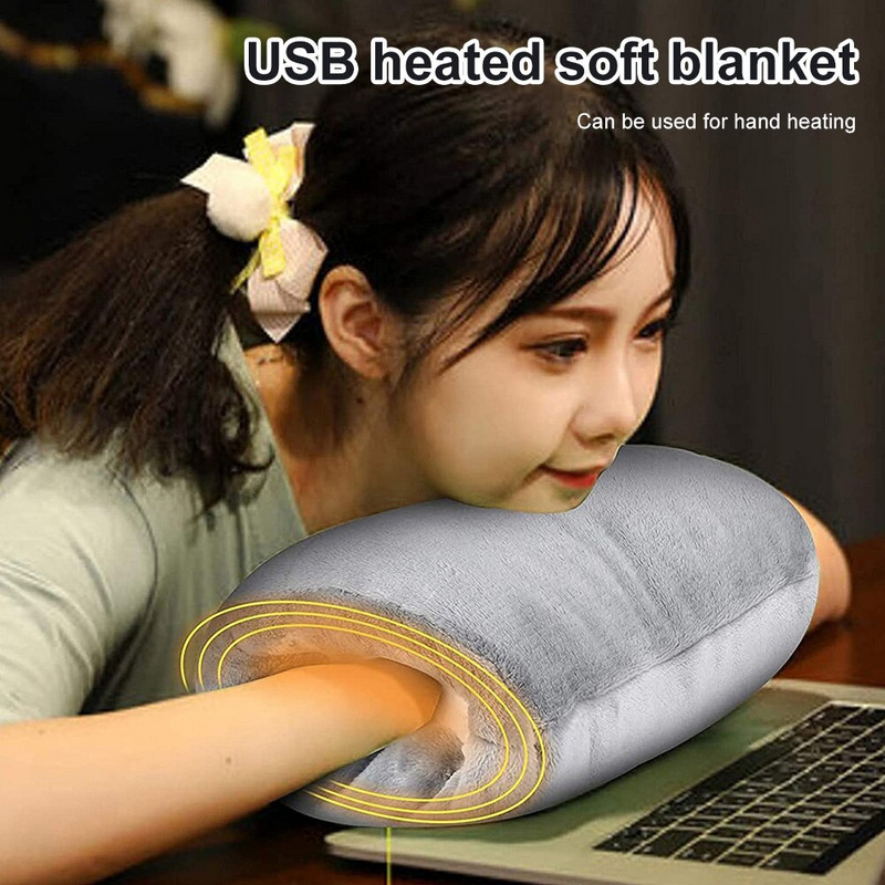 USB Electric Heatingglove Warm Glove Winter Hand Warmer Heater for Hands Foot Body Soft Flannel Winter Householm Warm Supplies