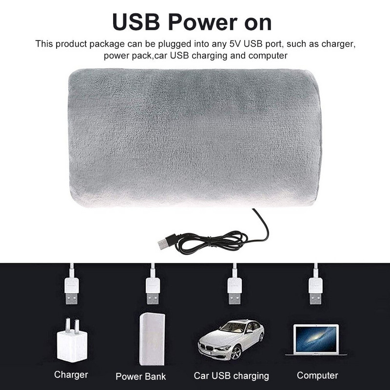 USB Electric Heatingglove Warm Glove Winter Hand Warmer Heater for Hands Foot Body Soft Flannel Winter Householm Warm Supplies