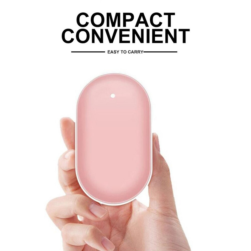 Θέρμανση χεριών 5200 mAh Μίνι επαναφορτιζόμενη θερμάστρα τσέπης Power Bank με χριστουγεννιάτικο δώρο διπλής όψης θερμοκρασίας 3 επιπέδων γρήγορη θέρμανση