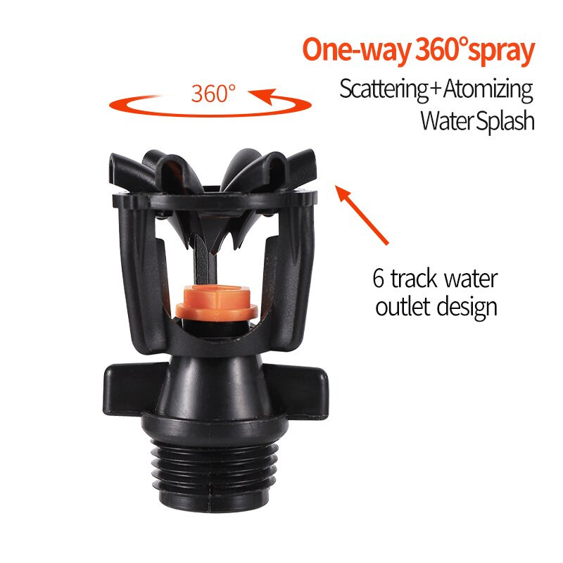 Ψεκαστήρας γκαζόν κήπου 360 μοιρών Περιστρεφόμενο ακροφύσιο αρσενικού νήματος 1/2" Εργαλείο ποτίσματος φυτών γεωργικού συστήματος άρδευσης
