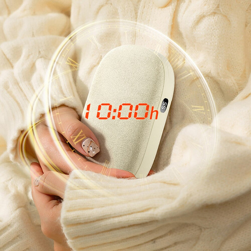 Velvet Hand Warmers USB Electronic Pocket Heater Mini Power Bank Φορητός επαναφορτιζόμενος θερμαντήρας 10000 mAH Hand Warmer Calentador