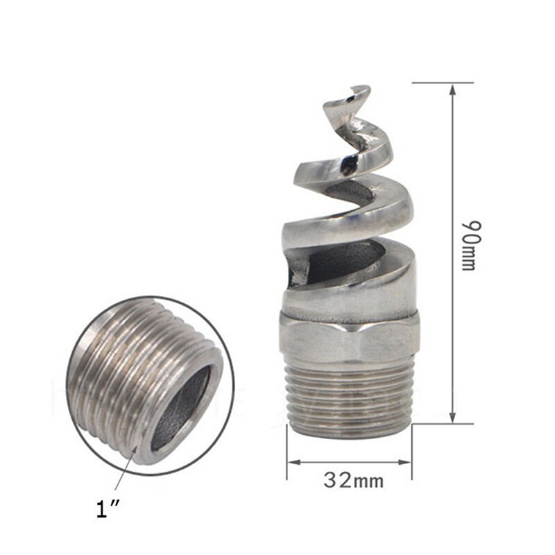 Ζεστό! Νέος 1" 1/2" Full Cone Spiral Jet Nozzle Ανοξείδωτος ψεκαστήρας ομίχλης ποτίσματος για σκάφος με σταγόνες άρδευσης κήπου και γκαζόν