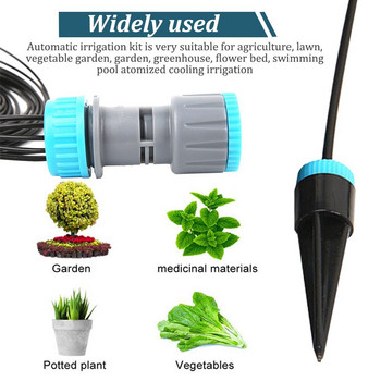10 τμχ κιτ στάγδην άρδευσης Σύστημα ποτίσματος φυτών Ρυθμιζόμενο σύστημα εξοικονόμησης νερού μικροάρδευσης για φυτά σε γλάστρες θερμοκηπίου κήπου