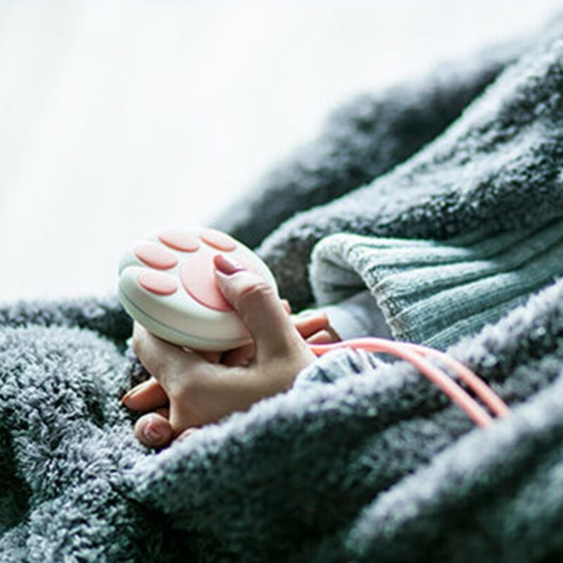 3000Mah Mini Hand Warmer Rechargeable Cartoon Cat Paw Cute Handwarmer Winter USB Heater Φορητή διπλής όψης γρήγορη θέρμανση