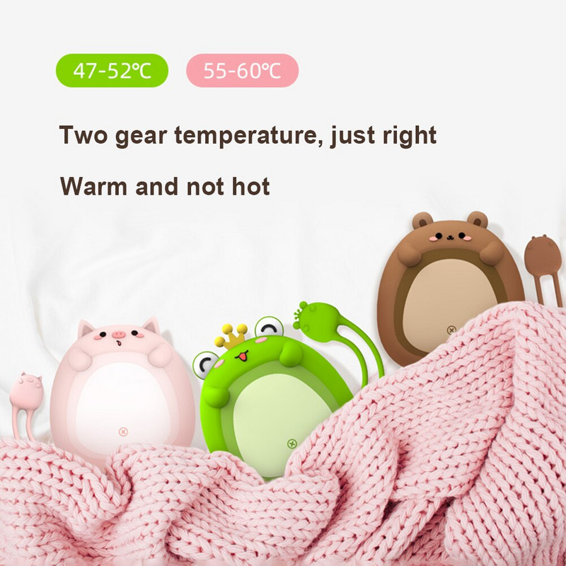 Επαναφορτιζόμενο χειμερινό μίνι θερμαντήρα χεριών με σχοινί χεριού 4000mAh Pocket Mobile Power Bank Χαριτωμένο ηλεκτρικό θερμαντήρα χεριών Γρήγορη θέρμανση