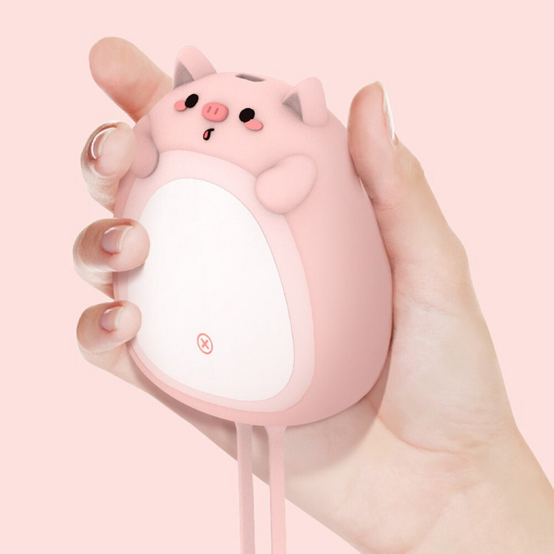 Επαναφορτιζόμενο χειμερινό μίνι θερμαντήρα χεριών με σχοινί χεριού 4000mAh Pocket Mobile Power Bank Χαριτωμένο ηλεκτρικό θερμαντήρα χεριών Γρήγορη θέρμανση