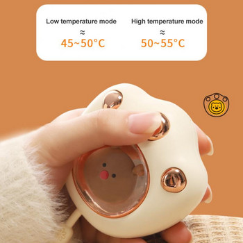 1PC Мини нагревател за ръце Преносим бързо загряващ котешка лапа Сладък зимен нагревател 4 стила USB акумулаторна джобна 2400mAh нагреватели за ръце