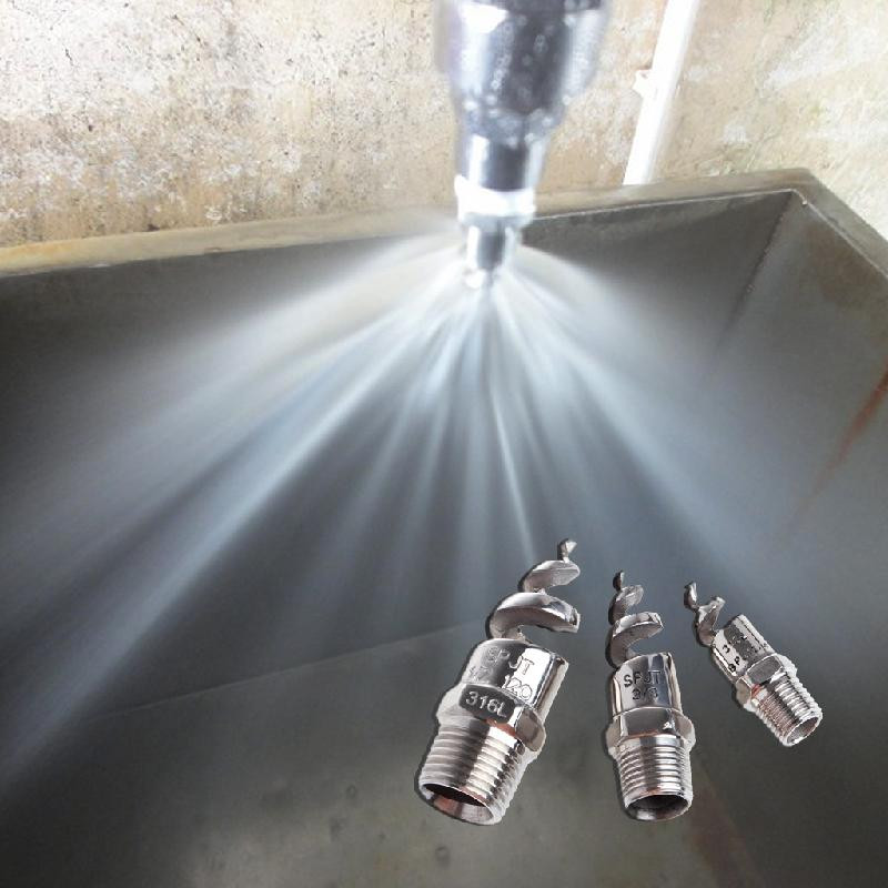 Ανοξείδωτος χάλυβας Σπειροειδής Κώνος Ατομοποίησης Ακροφύσιο Σπρέι Ψεκαστήρας 1/4" 1/2" Heads Watering Dripper Sprinkler Pot for Greenhouse