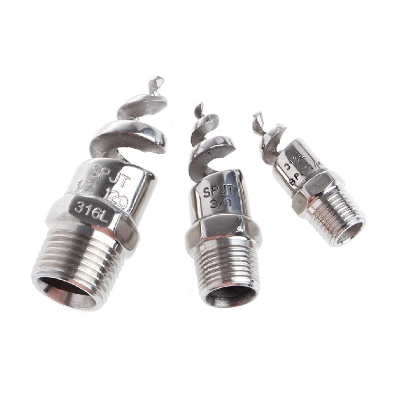 Ανοξείδωτος χάλυβας Σπειροειδής Κώνος Ατομοποίησης Ακροφύσιο Σπρέι Ψεκαστήρας 1/4" 1/2" Heads Watering Dripper Sprinkler Pot for Greenhouse