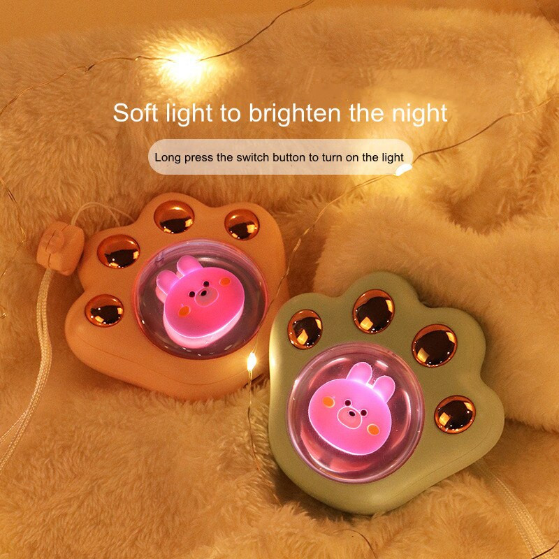 2022 Μίνι χαριτωμένος θερμαντήρας χεριών σε σχήμα νύχι γάτας Επαναφορτιζόμενος ηλεκτρικός θερμαντήρας χεριών USB για χρήση πεζοπορίας σε εξωτερικό χώρο