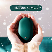Power Bank ziemas inteliģentā temperatūras kontrole roku sildītājs roku apsildes plīts Mini USB lādētājs divpusēja apkure