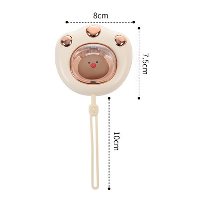 Mini jauks kaķa spīļu formas roku sildītājs USB uzlādējams elektriskais roku sildītājs ziemas pārgājieniem brīvā dabā 1200Mah/2400mah