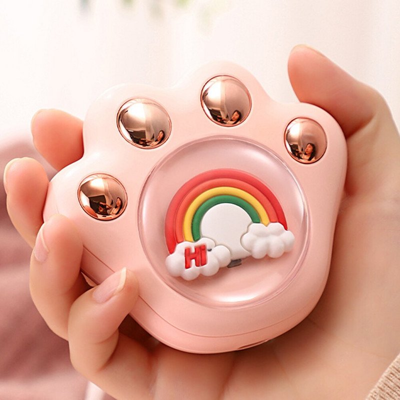 Μίνι χαριτωμένος θερμαντήρας χεριών σε σχήμα νύχι γάτας Επαναφορτιζόμενος ηλεκτρικός θερμαντήρας χεριών USB για χειμερινά ταξίδια πεζοπορίας σε εξωτερικό χώρο 1200Mah/2400mah