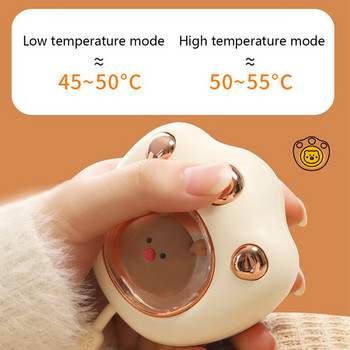 Μίνι USB θερμαντήρας χεριών Φορητός θερμαντήρας νυχιών γάτας Επαναφορτιζόμενος ηλεκτρικός θερμαντήρας χεριών για χειμερινά υπαίθρια ταξίδια πεζοπορίας Power Bank
