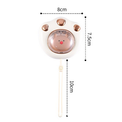 Mini USB roku sildītājs Pārnēsājams kaķu spīļu roku sildītājs Uzlādējams elektriskais roku sildītājs ziemas āra ceļojumiem pārgājieniem Power Bank