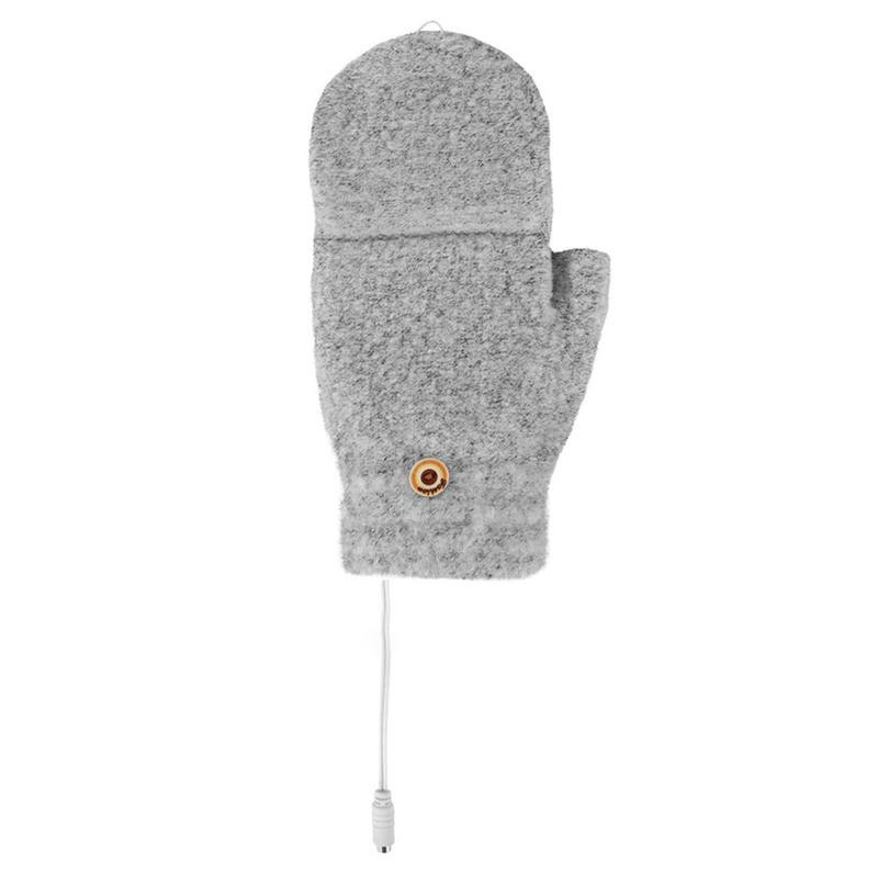 USB Ηλεκτρικά θερμαινόμενα γάντια Γάντια μισού δακτύλου Θερμαινόμενα χεριών διπλής όψης Θερμαινόμενα χεράκια χειμερινή ποδηλασία σκι Γάντια θερμής θέρμανσης