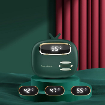 Νέος μίνι φορητός θερμαντήρας χεριών USB Mobile Power Bank 2 σε 1 Επαναφορτιζόμενος θερμαντήρας Μπαταρία και Θερμοστάτης τσέπης οθόνης θερμοκρασίας