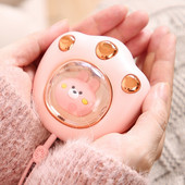 Mini pārnēsājams roku sildītājs Cat Paw Cute ziemas sildītājs Ātri sildāms USB uzlādējama kabata 1200Mah mazs mini roku sildītājs