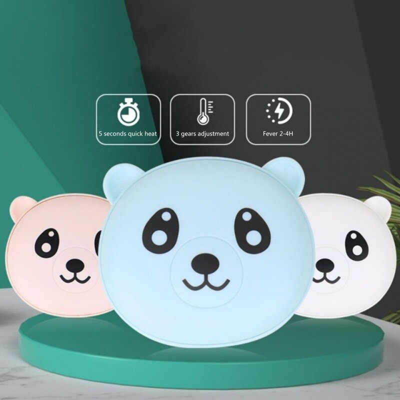 Χαριτωμένο Cartoon Panda Bear Winter Mini Θερμαντήρας Χεριών 2 σε 1 3600mAh Επαναφορτιζόμενη τσέπη Mobile Power Bank Επαναχρησιμοποιήσιμο Ηλεκτρικό Handy