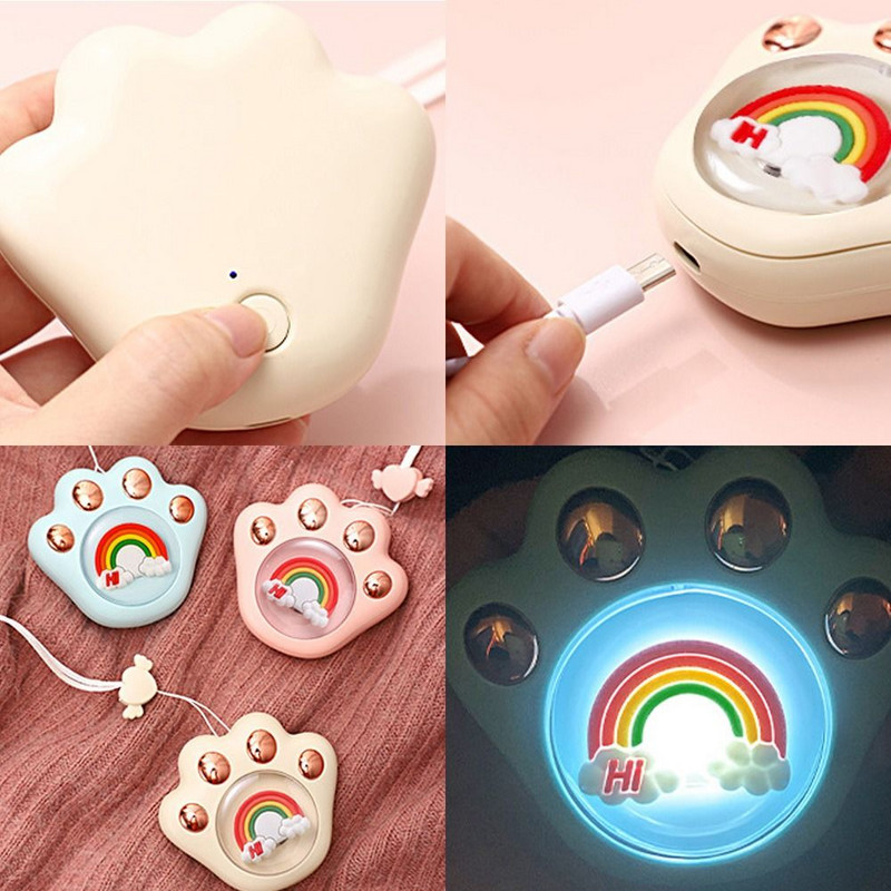 Μίνι φορητός θερμαντήρας χεριών Cat Claw Cute Winter Heater Γρήγορη θέρμανση Επαναφορτιζόμενη τσέπη USB 1500 mAh Μικρός μίνι θερμαντήρας χεριών