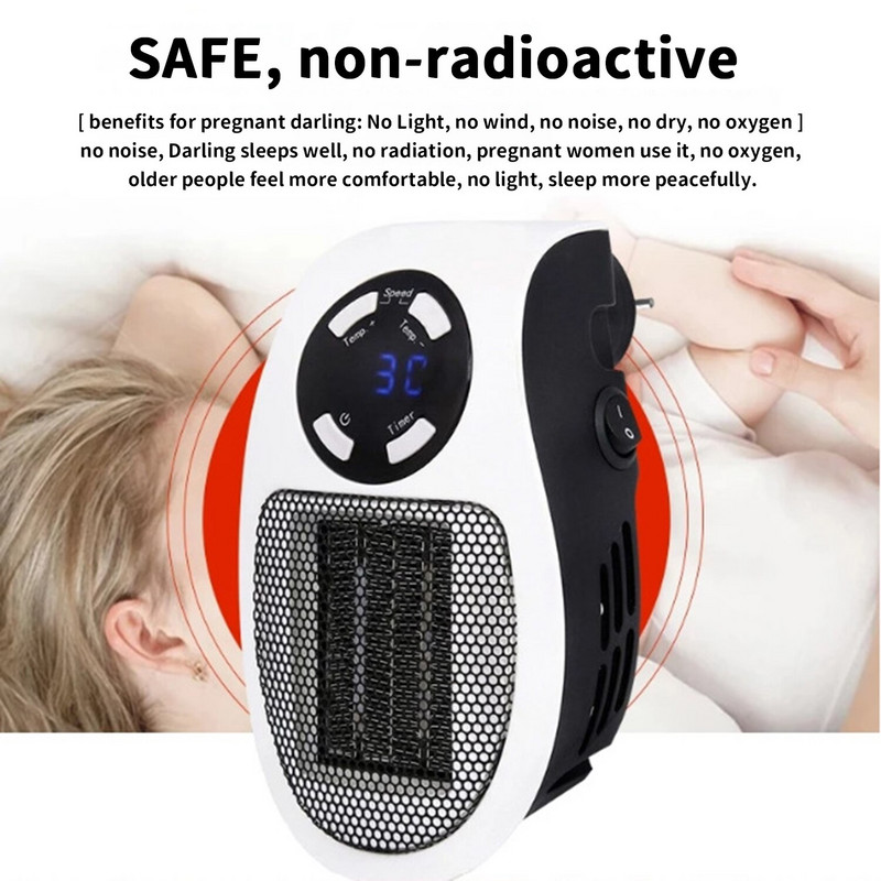 Ηλεκτρικός θερμοσίφωνας Φορητός θερμαντήρας βύσμα στον τοίχο Σόμπα Θέρμανσης Δωματίου Μίνι Οικιακό Καλοριφέρ Απομακρυσμένη Θερμομηχανή Χειμώνας 220V/110V