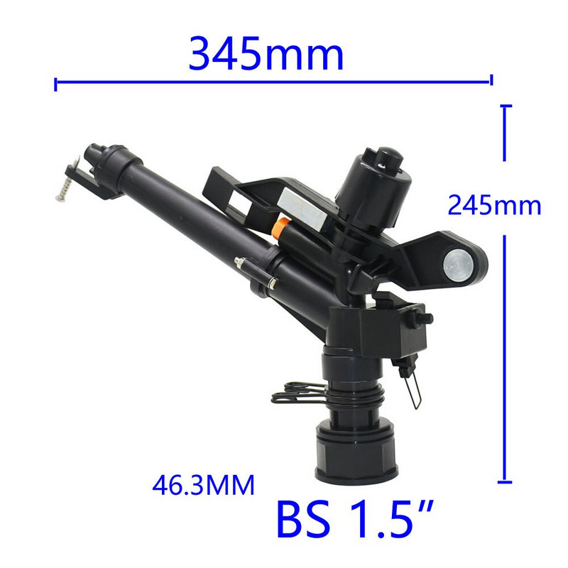 Γυναικείο νήμα 1,5" Πιστόλι ψεκαστήρων μεγάλης εμβέλειας κάλυψης Garden Lawn Grass Farm Rocker Βραχίονας περιστρεφόμενος ψεκαστήρας Πότισμα Πότισμα