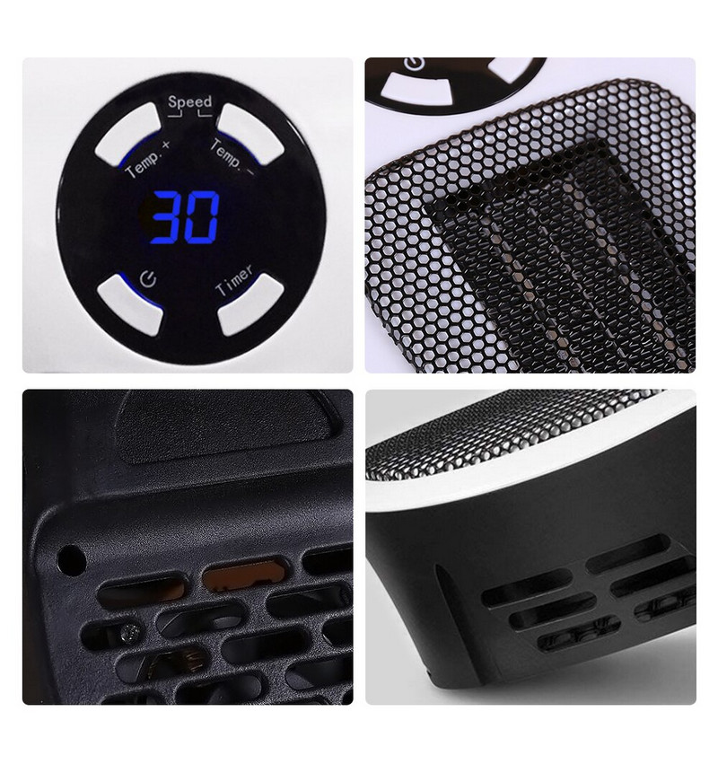 Φορητό ηλεκτρικό καλοριφέρ Πρίζα Θερμοσίφωνα τοίχου Σόμπα Θέρμανσης Δωματίου Μίνι Οικιακό Καλοριφέρ Τηλεχειριστήριο Θερμότερη Χειμερινή 220V/110V